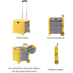 Faltbarer Einkaufswagen – Tragbarer Picknickwagen-Organizer