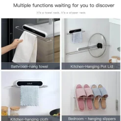 Faltbarer Handtuchhalter aus Edelstahl zur Wandmontage