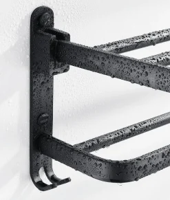 Faltbarer Handtuchhalter aus Aluminium – platzsparender Badezimmer-Organizer