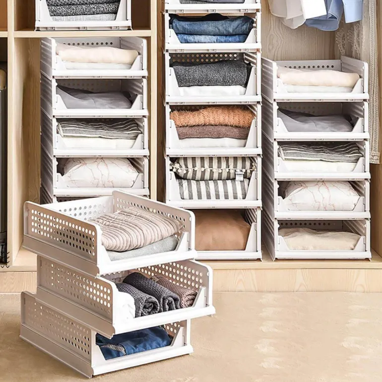 Faltbarer mehrschichtiger Kleider-Organizer – platzsparende Kleiderschrankbox