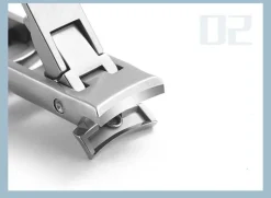 Faltbarer Nagelknipser aus Edelstahl – 3-in-1-Pflegewerkzeug