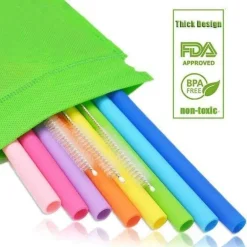 Faltbarer Silikon-Strohhalm – wiederverwendbarer, umweltfreundlicher Trinkhalm