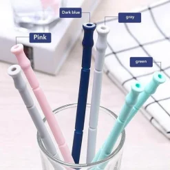 Faltbarer Silikon-Strohhalm – wiederverwendbarer, umweltfreundlicher Trinkhalm