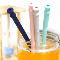 Faltbarer Silikon-Strohhalm – wiederverwendbarer, umweltfreundlicher Trinkhalm