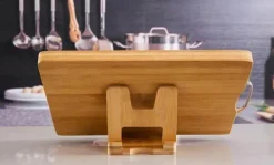 Faltbarer Topfdeckelhalter aus Holz – Schneidebrett-Organizer