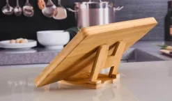 Faltbarer Topfdeckelhalter aus Holz – Schneidebrett-Organizer