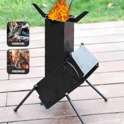 Faltbarer tragbarer Titan-BBQ-Grill – Outdoor-Kocher aus Edelstahl