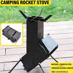 Faltbarer tragbarer Titan-BBQ-Grill – Outdoor-Kocher aus Edelstahl