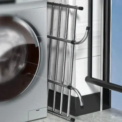 Faltbarer Wäscheständer aus Edelstahl – Platzsparender Balkon-Kleiderbügel