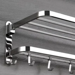 Faltbares Badezimmerregal aus Edelstahl – kompakter Aufbewahrungs-Organizer