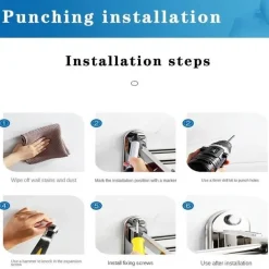 Faltbares Badezimmerregal aus Edelstahl – kompakter Aufbewahrungs-Organizer