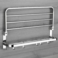 Faltbares Badezimmerregal aus Edelstahl – kompakter Aufbewahrungs-Organizer