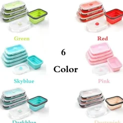 Faltbares Lunchbox-Set aus Silikon – langlebige Vorratsbehälter für Lebensmittel