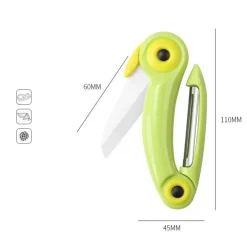 Faltbares Mini-Picknickmesser – Obstvogel-Design
