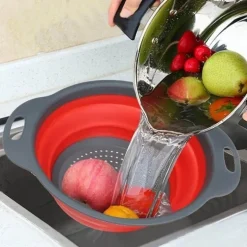 Faltbares Silikonsieb – Vielseitiger Obst- und Gemüsereiniger