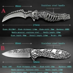 Faltbares taktisches Totenkopfmesser – Kompaktes EDC-Werkzeug