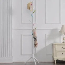 Farbenfrohe Garderobe mit 8 Haken – Moderner Organizer für Zuhause