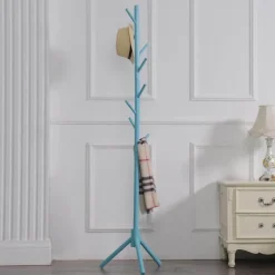 Farbenfrohe Garderobe mit 8 Haken – Moderner Organizer für Zuhause