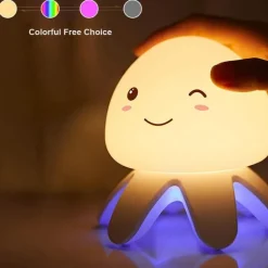 Farbwechselndes Quallen-LED-Nachtlicht – Ozeanlampe für Kinder