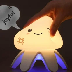 Farbwechselndes Quallen-LED-Nachtlicht – Ozeanlampe für Kinder