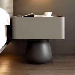 Faustine Nachttisch - Moderner Nachttisch aus Holz