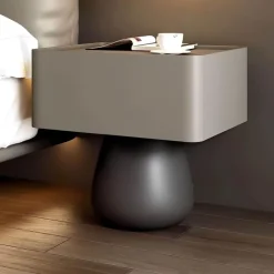 Faustine Nachttisch - Moderner Nachttisch aus Holz