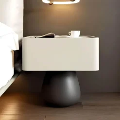 Faustine Nachttisch - Moderner Nachttisch aus Holz