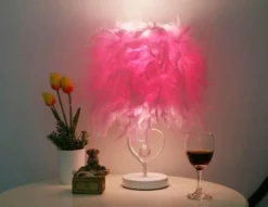 Feather Crystal Table Lamp - Elegant Home Lighting Decor