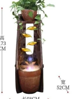 Feng Shui-Wasserbrunnen – Glücksbringer-Dekoration aus Blattgold