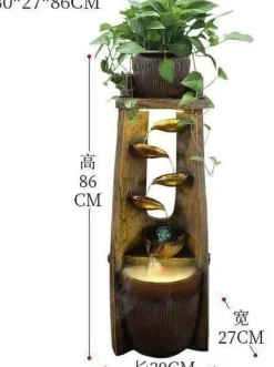 Feng Shui-Wasserbrunnen – Glücksbringer-Dekoration aus Blattgold