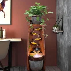 Feng Shui-Wasserbrunnen – Glücksbringer-Dekoration aus Blattgold