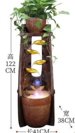 Feng Shui-Wasserbrunnen – Glücksbringer-Dekoration aus Blattgold