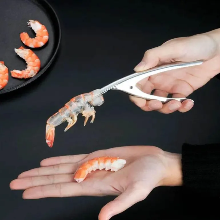 Filterlöffelzange aus Edelstahl – Küchenhelfer zum Braten und Grillen