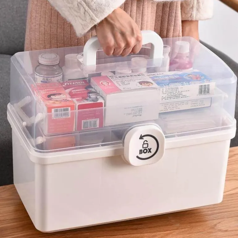 First Aid Organizer Storage Box - Emergency Medical Kit