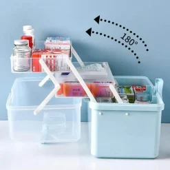 First Aid Organizer Storage Box - Emergency Medical Kit
