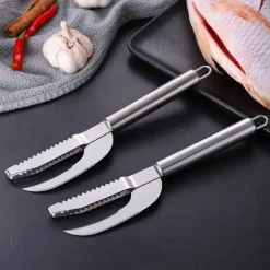Fischreinigungswerkzeug aus Edelstahl – Langlebiges Gerät zur Zubereitung von Meeresfrüchten