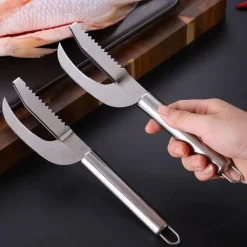 Fischreinigungswerkzeug aus Edelstahl – Langlebiges Gerät zur Zubereitung von Meeresfrüchten