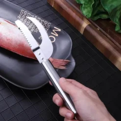 Fischschuppenschaber aus Edelstahl – Meeresfrüchte-Schälwerkzeug