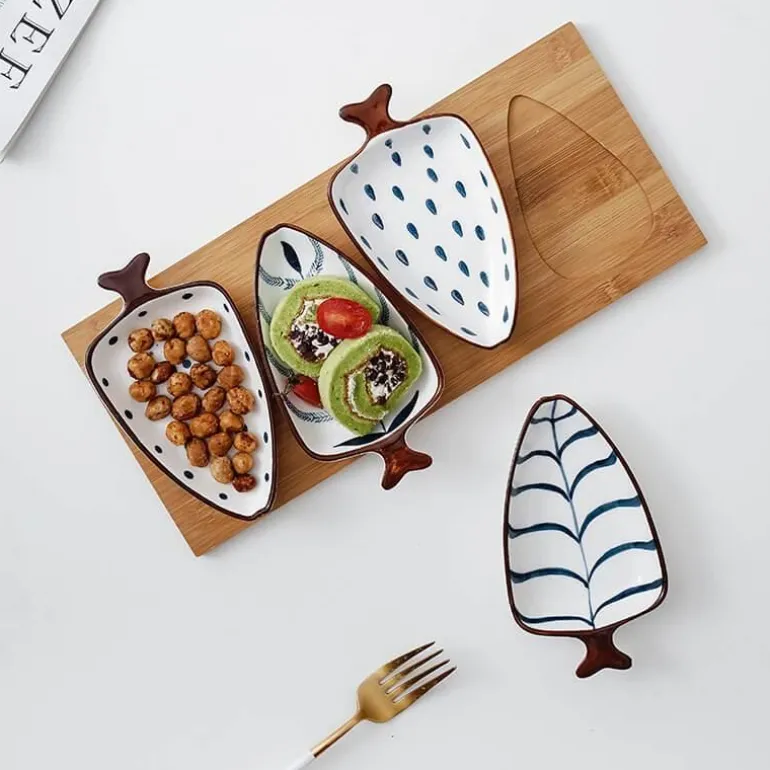 Fischschwanz-Snackteller aus Keramik – Stilvolles Servierset