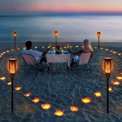 Flackernde Flamme LED-Außenleuchten - Gartendeko