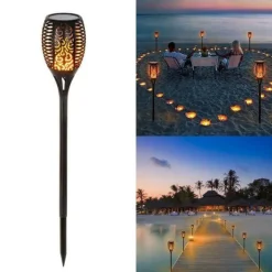 Flackernde Flamme LED-Außenleuchten - Gartendeko