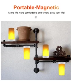 Flameless Gravity USB Night Lamp - Modern LED Lighting