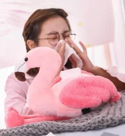 Flamingo Pink Taschentuchbox Hülle - Niedliche Vogel Home Decor