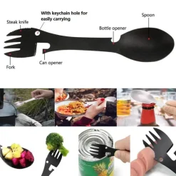 Flaschenöffner aus Edelstahl, Spork – Multifunktionsutensil