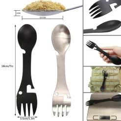 Flaschenöffner aus Edelstahl, Spork – Multifunktionsutensil