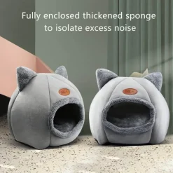 Flauschiges Katzenbett – Gemütlicher Höhlenstil für den Innenbereich