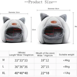 Flauschiges Katzenbett – Gemütlicher Höhlenstil für den Innenbereich