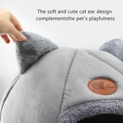 Flauschiges Katzenbett – Gemütlicher Höhlenstil für den Innenbereich