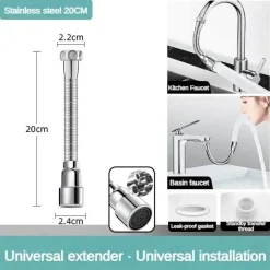 Flexible Küchenhahn-Verlängerungsdüse – verstellbares Universaldesign