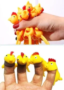 Fliegende Truthahn-Fingerspielzeuge – Klebriges Feiertags-Streichspielzeug